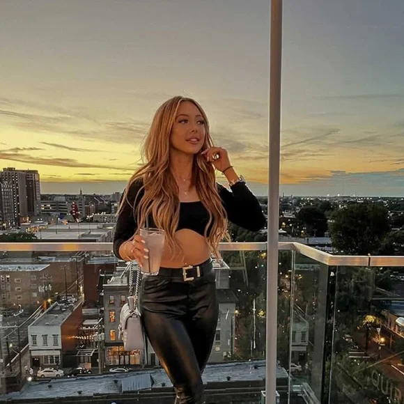 Corset Black Long Sleeve Square Neck Crop Top T03 - Picture 7 of 10